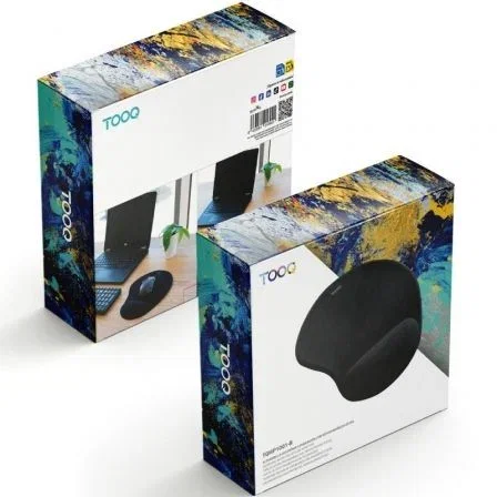 Tooq Alfombrilla Ergonómica con Reposamuñecas de Gel Negro TQMP1001-B Tooq Alfombrilla Ergonómica con Reposamuñecas de Gel Negro TQMP1001-B